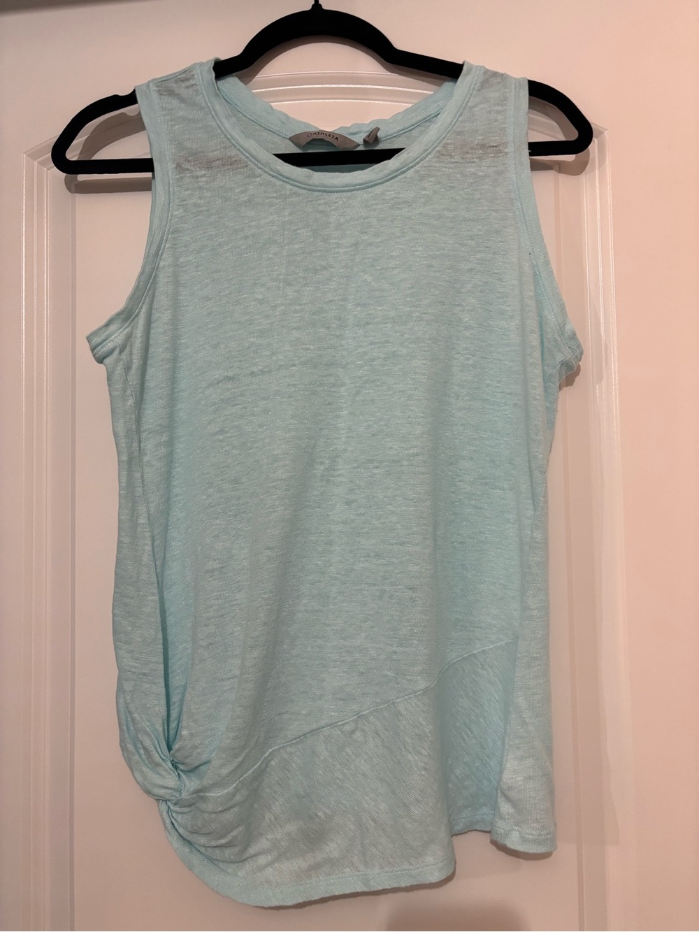 Athleta Light Aqua Sleeveless Tank with Side Knot